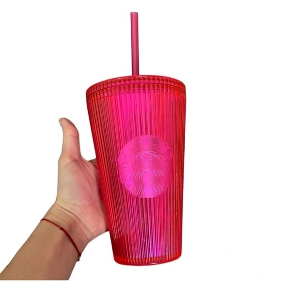 STARBUCKS Summer 2023 Dragonfruit
Neon Pink Stripe Cold Cup Tumbler - Picture 2 of 7